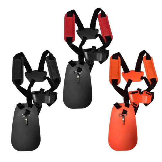 Corefit Universal-Trimmergurt aus Nylon, verstellbarer gepolsterter Doppel-Schultergurt für Freischneider in Schwarz - Bild 5