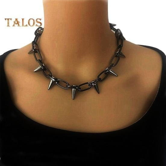 Talos Trinket Spike Choker Halskette, Messing, schwarz, Unisex - Bild 1