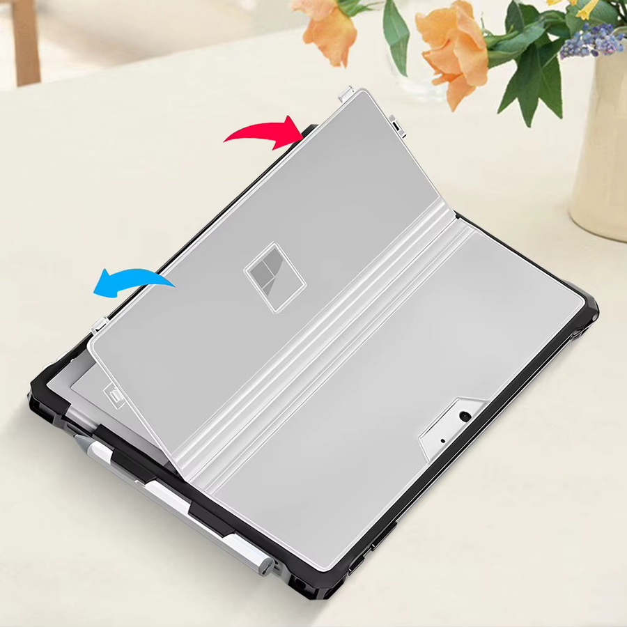 Robuste Schutzhülle für Microsoft Surface Pro 4, Pro 5, Pro 6 und Pro 7 Plus in Schwarz und Grau - Bild 3