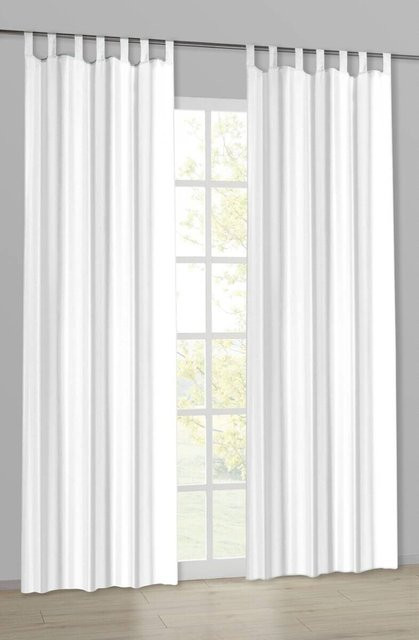 Schlaufenvorhang Silk von POCOline in Weiß, B: 140 cm, H: 225 cm - Bild 1