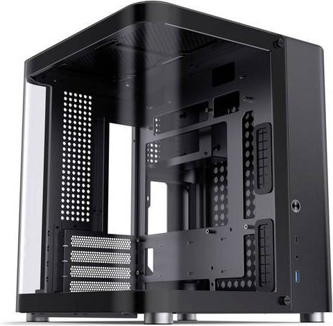 Jonsbo TK-1 2.0 Micro-Tower PC-Gehäuse mit Tempered Glass in Schwarz - Bild 1