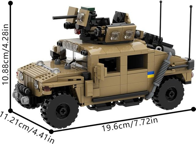 Bai Fen Bai Toys MOC Hummvee Bewaffnetes Fahrzeug, Bausteine Modell, ab 14 Jahren - Bild 1