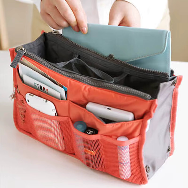 Clyine Organizer Einsatz für Handtaschen aus Nylon in Beige und Orange - Bild 1