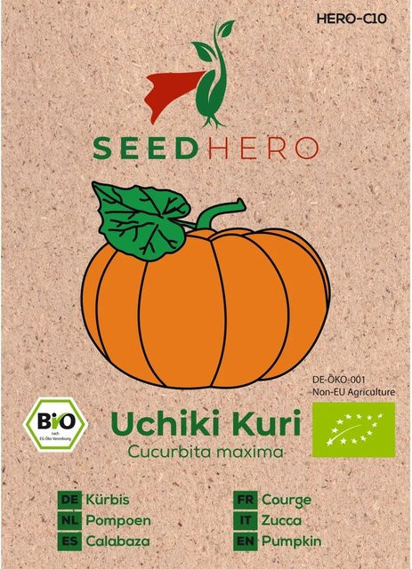 Seedhero BIO Kürbis Uchiki Kuri Gemüsesamen - Bild 1