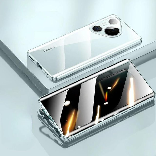 Magnetische Anti-Spionage-Schutzhülle für Huawei Pura 80 / 70 Pro / Pro+ / Ultra mit Kameraobjektivschutz aus gehärtetem Glas in Grün - Bild 1