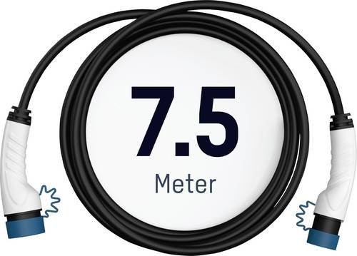 Ansmann eMobility Typ2 Ladekabel 22kW für Elektro- und Hybridautos, schwarz, Länge: 7,5 m - Bild 1