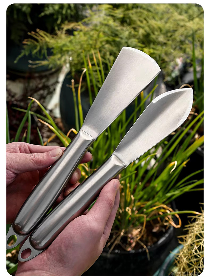 NIUXIANG Multifunktionale Gartenschaufel aus verstärktem Stahl in Silber zum Graben und zur Bodenbearbeitung - Bild 5