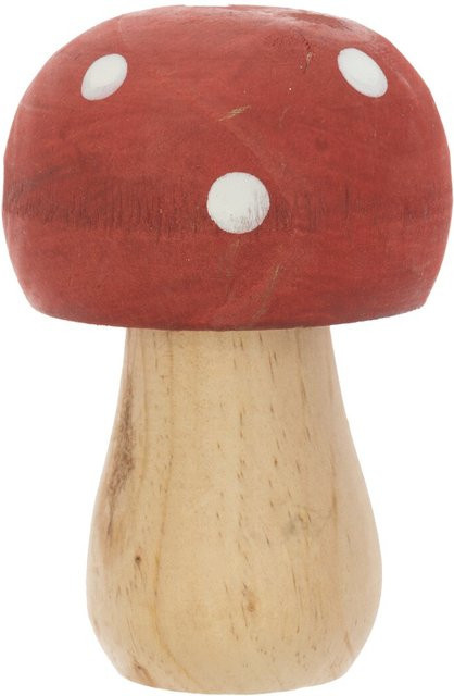 Rico Design Deko-Pilz aus Holz in Rot-Weiß, Höhe: 9,0 cm, Breite: 5,5 cm - Bild 1