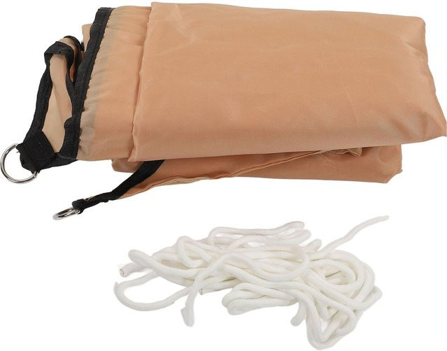 Dreieckiges Sonnensegel Igeteck in Beige mit Edelstahl-Befestigung für Terrasse Garten und Schwimmbad - Bild 1