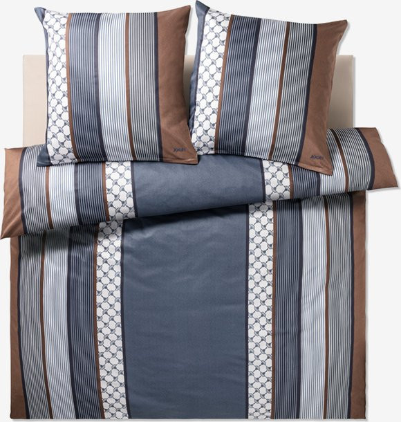 Joop Bettwäsche Cornflower Stripes in Deep Ocean Blue aus Mako-Satin - Bild 1