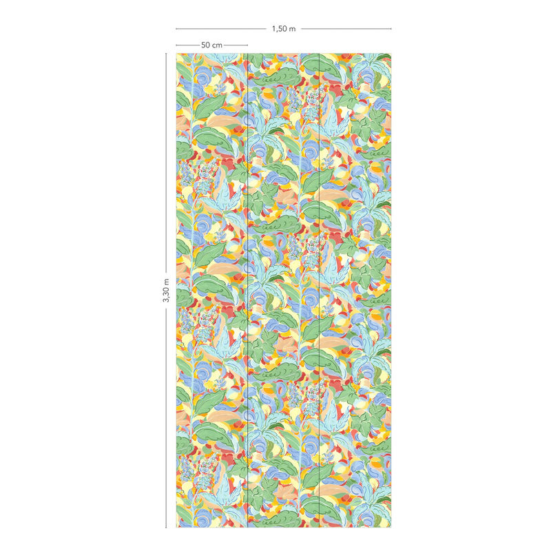 Isidore Leroy Wallpaper Praesto Mural mit botanischem Floral-Design in Multicolour, Breite: 50 cm, Höhe: 330 cm - Bild 2