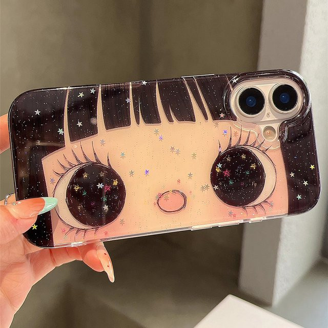 KASONPAI Handyhülle mit Cartoon Anime Shinning Eyes Design für iPhone 17 16 15 14 13 Pro Max in Multicolour - Bild 1