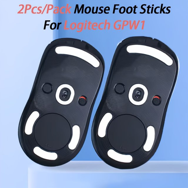 2er-Set Ersatz-Mausfüße für Logitech GPW 1 in Weiß mit glatter Kantenbehandlung - Bild 1