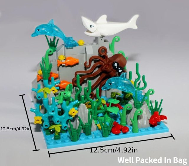 MOC Unterwasserwelt Meerestiere, Bausteine Set, ab 3 Jahren - Bild 1