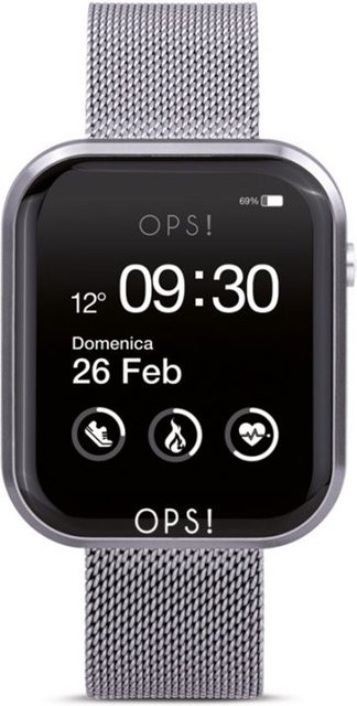 OPS!SMART Smartwatch, Aluminium, 38 mm, Schwarz, Unisex - Bild 1
