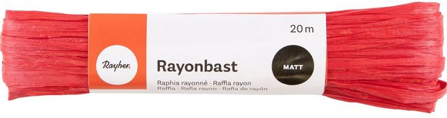 Rayher Rayonbast matt in Rot aus Viskose für Weihnachten - Bild 1