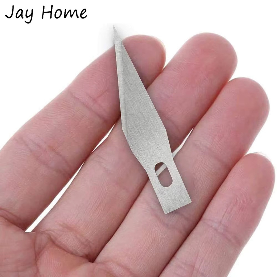 JAY HOME Präzisionsmesser-Ersatzklingen Typ #11 aus Carbonstahl, 50 Stück, Silber - Bild 3