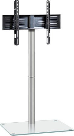 VCM TV Standfuß Alani schwenkbar mit Zwischenboden aus Aluminium und Stahl in Silber, H x B x T: 100 x 60 x 45 cm - Bild 1