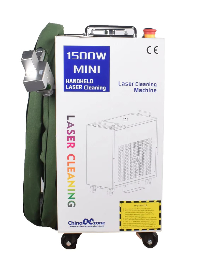 cnczone Laser-Rostentfernungsmaschine 1500 W Double Wobble Handfaserlaser-Reinigungsmaschine zur Entfernung von Rost, Farbe, Öl und Schmutz von Metallen - Bild 3
