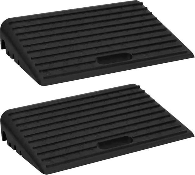 DELUKE Bordsteinrampe MIGO 2er Set aus Gummi in Schwarz B/T/H: 50 x 30 x 11 cm - Bild 1