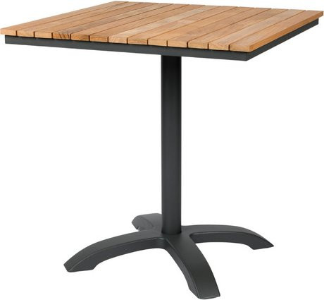 Cinas Balkontisch Mood aus Teakholz und Metall in Anthrazit Grau, B/T/H: 70 x 70 x 74 cm - Bild 1