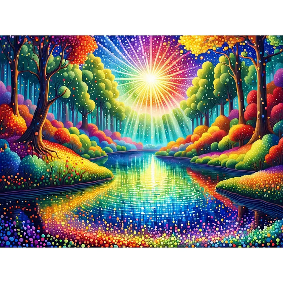 EverShine Diamond Painting Cartoon-Kunst Stickerei Baum, DIY Bild Strass Mosaik - Bild 5