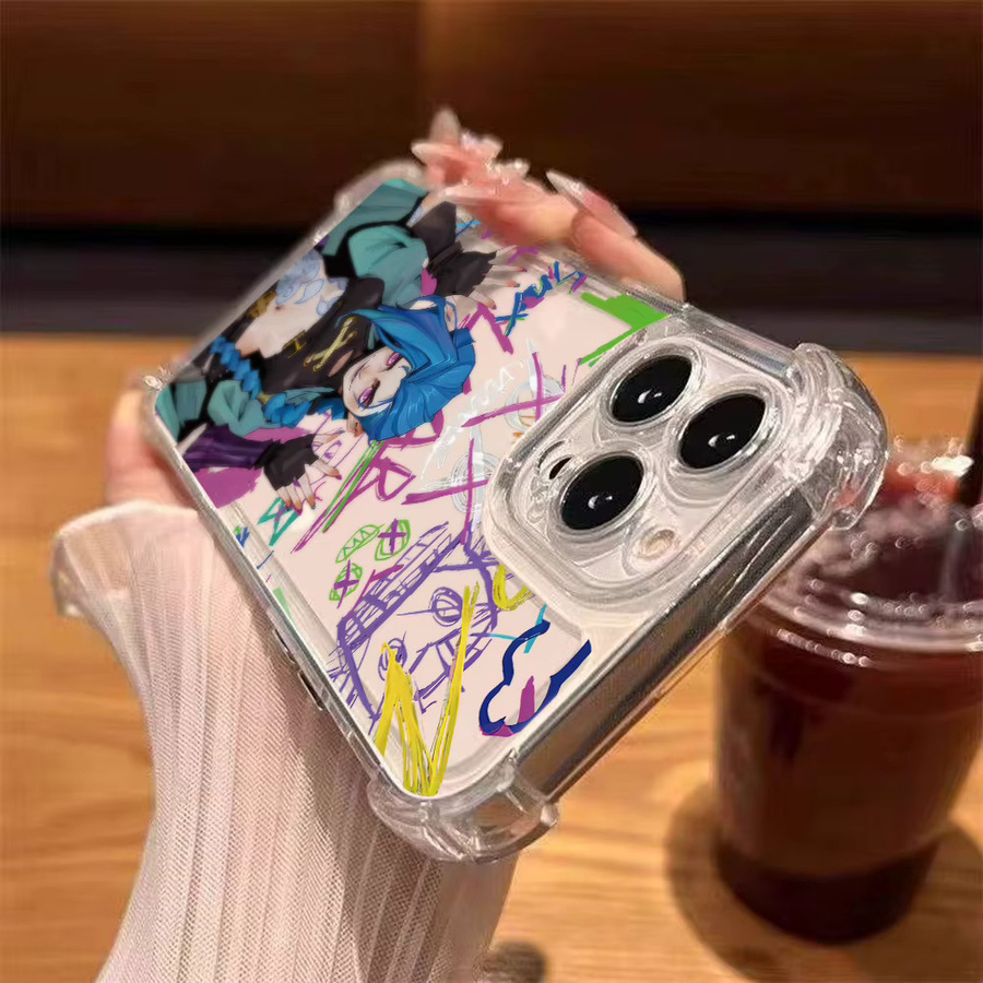 Jinxes V-Vi L-Lol Handyhülle für iPhone 16 15 14 13 12 11 Pro Max Plus Mini und XS XR 7 8 in Transparent, stoßfeste dünne Abdeckung - Bild 2