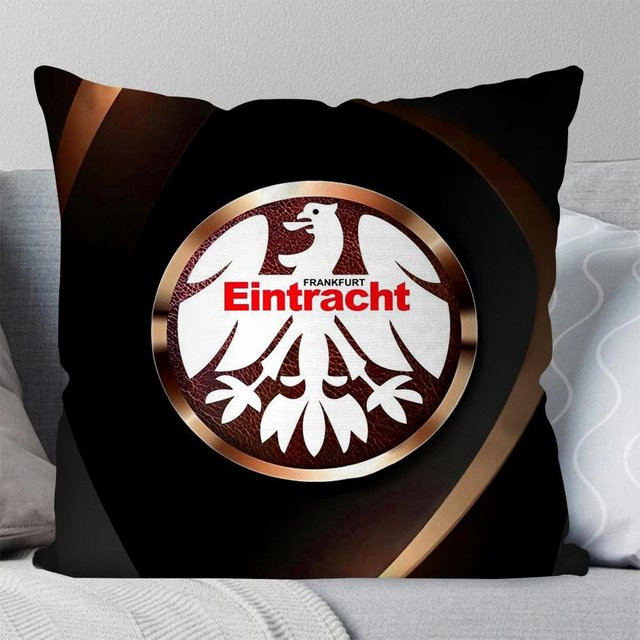 GUOYU HOMEDECOR Eintracht Frankfurt Kissenbezug Quadratisch, Schwarz, B/T/H: 40 x 40 x 0 cm - Bild 1