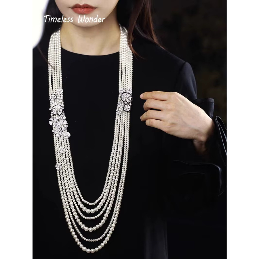 Timeless Wonder Halskette, Silber, Zirkonia, Perle, Damen - Bild 6