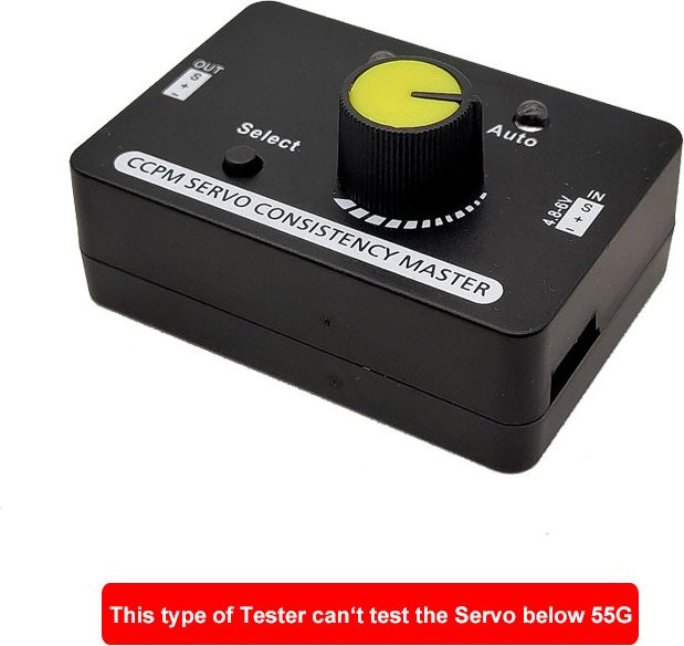 U-Angel-1988 Multi-Servo-Tester 3-Kanal mit Ecs-Konsistenz- und Geschwindigkeitsregler in Schwarz für RC-Drohnen und Hubschrauber - Bild 1