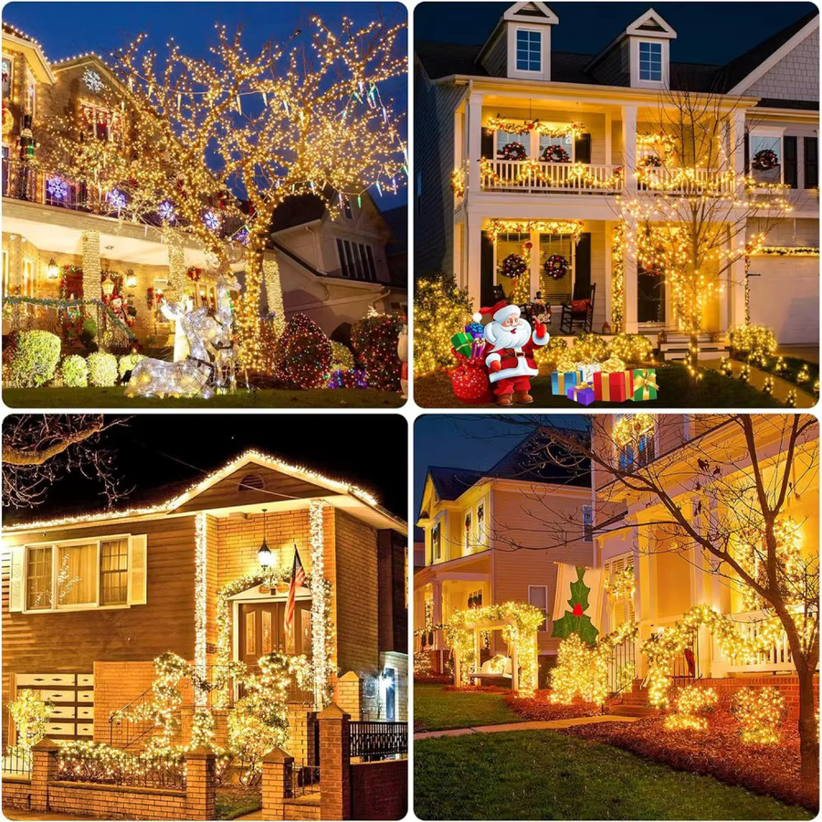 ZTree Solar-Lichterkette für den Außenbereich mit Kupferdraht, wasserdicht, 8 Modi, warmweiß - Bild 2