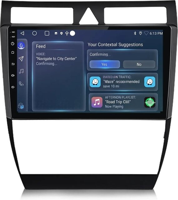 Junsun 9 Zoll Autoradio für Audi A6 (1997 bis 2004) mit Bluetooth und GPS in Schwarz - Bild 1