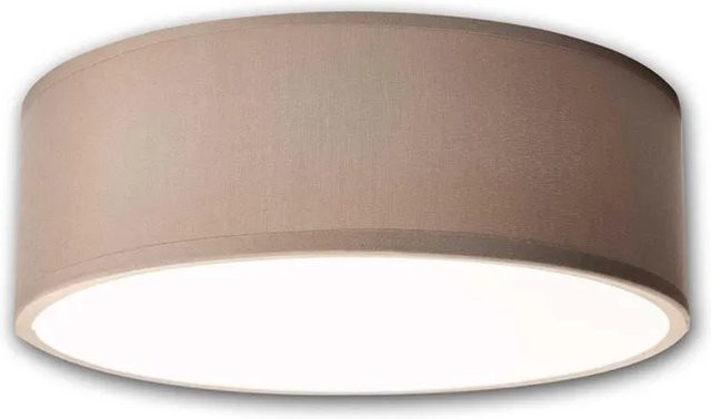 Einlicht Deckenleuchte FABRIC in Taupe aus Stoff mit Durchmesser: 30 cm und 1x E27 - Bild 1