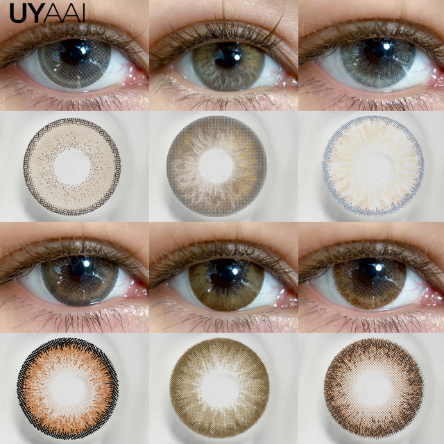UYAAI Beauty Farbige Kontaktlinsen, Blau, Schwarz, Braun - Bild 1