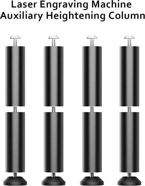 TWO TREES Erhöhte Säulen für Lasergravurmaschinen, Anti-Vibrations-Säulen zur Erweiterung der Arbeitsfläche, Schwarz, Höhe: 150 mm - Bild 1
