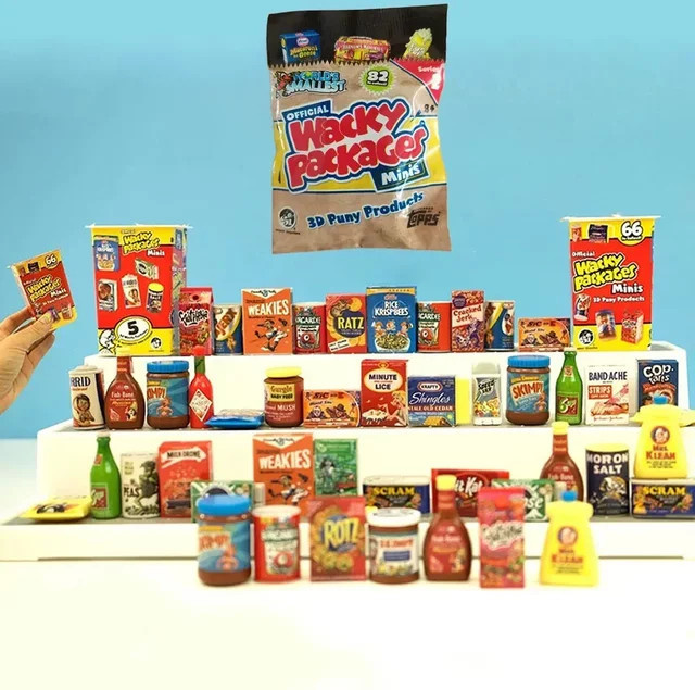 Re-ment Wacky Packages Miniatur-Supermarkt-Getränkeflaschen Snacks Lebensmittel Mikromodelle, ab 3 Jahren - Bild 1