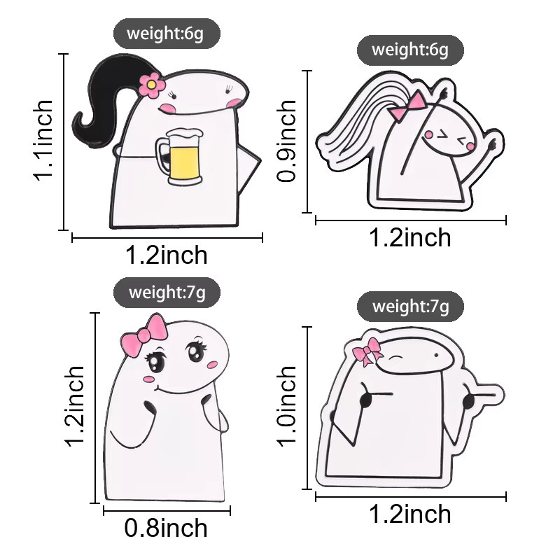 Miss Zoe Emaille-Anstecknadel Flork Meme, Unisex - Bild 2