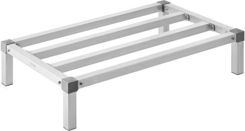 VEVOR Aluminium-Lagerregal in Silber, kommerzielles Bodenregal für Küche und Industrie, B/T/H: 91,44 x 50,8 x 20,32 cm - Bild 1