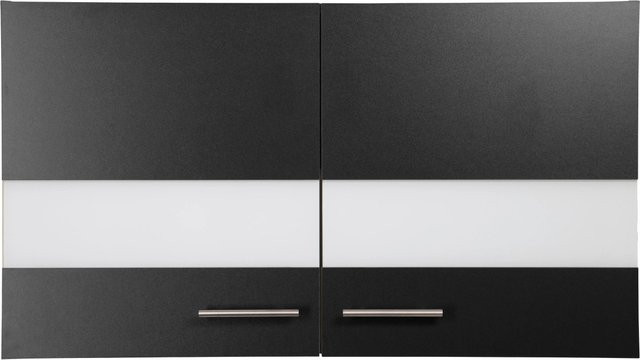 Respekta Küchen-Oberschrank Merle Schwarz mit Soft-Close-Türen, B/H/T: 100 x 56,1 x 34,6 cm - Bild 1