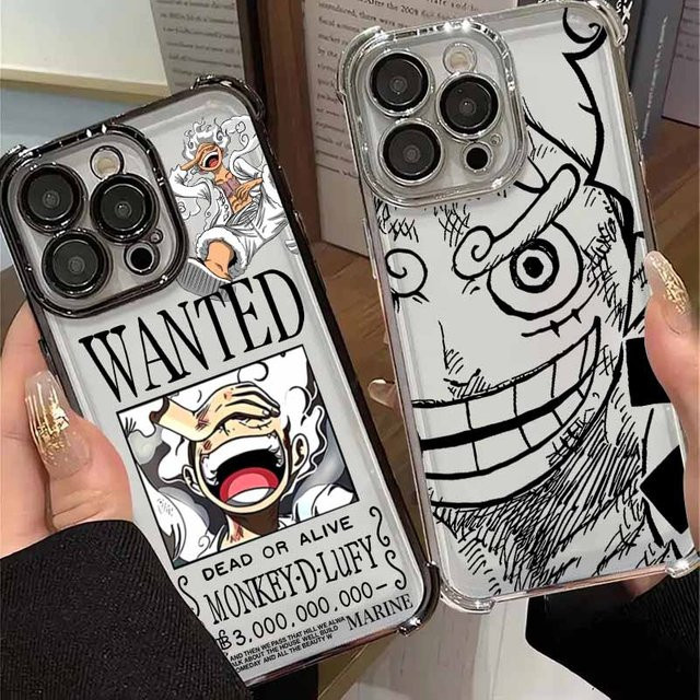 Stoßfeste Anime One Piece Handyhülle für Apple iPhone 17 AIR 16E 16 15 14 13 12 11 XS Pro Max mini Plus – Galvanisierte Schutzhülle - Bild 1