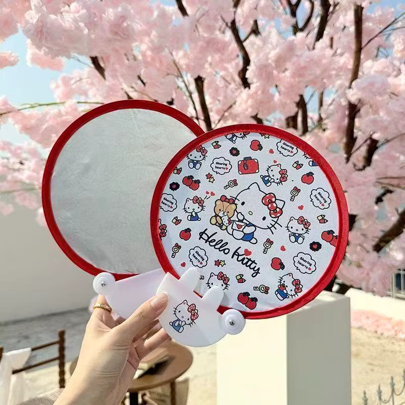 Bandai Faltbarer Ventilator, Cartoon-Muster, Mini-Reflektor-Rundventilator, Tragbares Kinderspielzeug - Bild 2