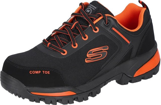 Skechers Sicherheitsschuhe Strigax Gatlon Herren S3 Leder Schwarz-Orange Größe 48,5 - Bild 1