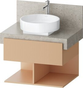 Duravit Waschtischunterschrank Balconn in Terra, Wandmontage, B/T/H: 70 x 57 x 52,2 cm - Bild 1