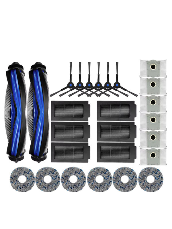 Ecovacs Deebot T50 Pro Omni und T50 Omni Zubehör Set mit Hauptseitenbürste, HEPA-Filter, Mopp-Tuch und Staubbeutel in Multicolour - Bild 3