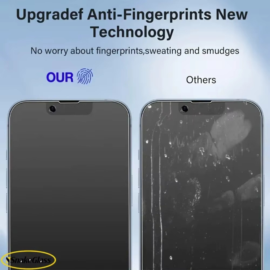 ZMZE 5er-Pack Matte Schutzfolie aus gehärtetem Glas für iPhone, Anti-Fingerabdruck Schutzfilm, Transparent - Bild 2