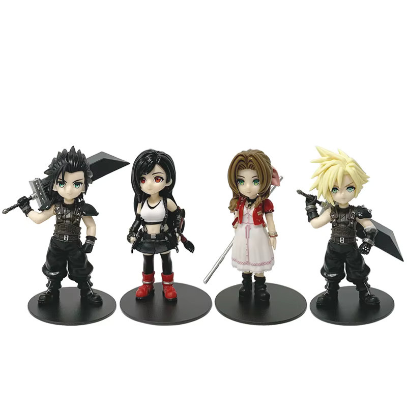 Bandai Final Fantasy Cloud Strife Tifa Lockhart Aerith Gainsborough Zack Fair, Figuren Modell, Kunststoff - Bild 5