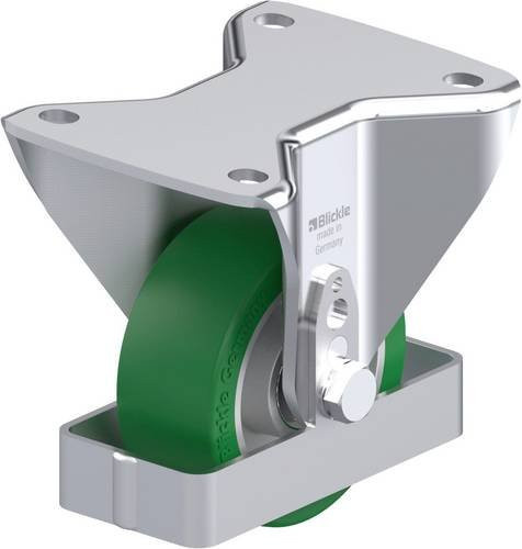 Blickle Stahlblech-Bockrolle BH-ALST 100K-3-FS in Silber mit 100mm Rad-Durchmesser und 320kg Tragfähigkeit - Bild 1
