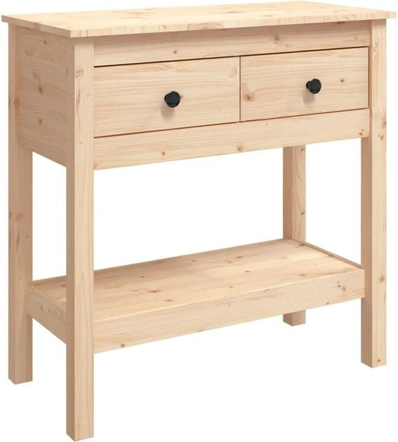 vidaXL Konsolentisch aus Massivholz Kiefer in Braun, B/T/H: 75 x 35 x 75 cm - Bild 1