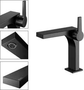 Keuco Waschtisch-Einhebelmischer Edition 11 in Schwarz Matt mit 136 mm Auslauf - Bild 1
