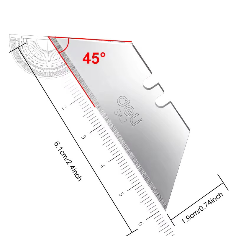 Deli Ersatzklingen aus Stahl in Silber für Trapez-Utility-Messer und Bastelwerkzeuge - Bild 6